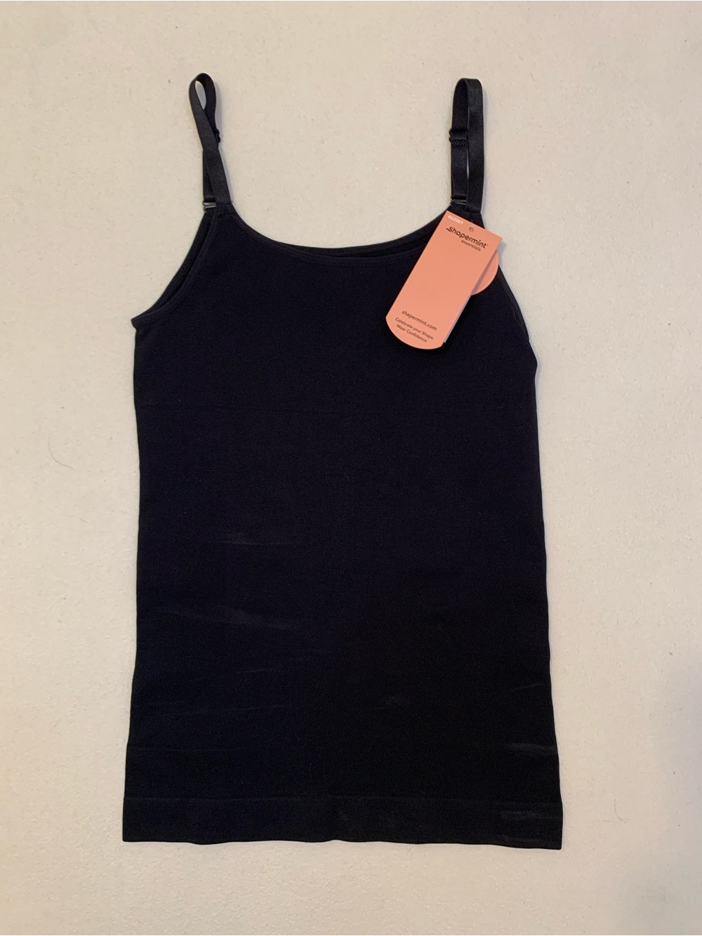 Shapermint All Day Every Day Scoop Neck Camisole Black Adjustable Sz M Slim Fit